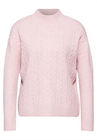 Pullover mit Strickmuster petal rose mel.