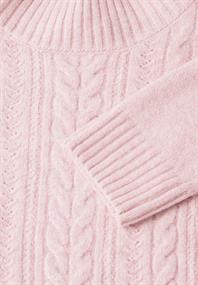 Pullover mit Strickmuster petal rose mel.
