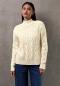 Pullover mit Strickmuster soft beige