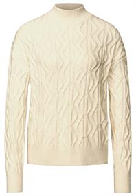 Pullover mit Strickmuster soft beige
