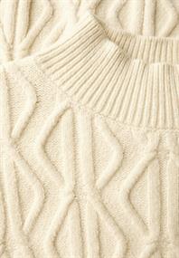 Pullover mit Strickmuster soft beige