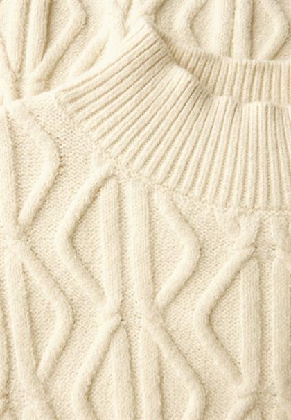 Pullover mit Strickmuster soft beige
