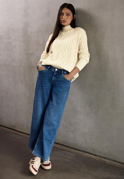 Pullover mit Strickmuster soft beige