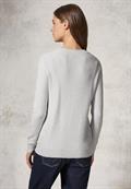 Pullover mit Strickmuster soft silver melange
