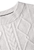 Pullover mit Strickmuster soft silver melange