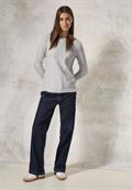 Pullover mit Strickmuster soft silver melange