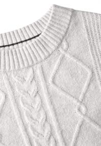 Pullover mit Strickmuster soft silver melange