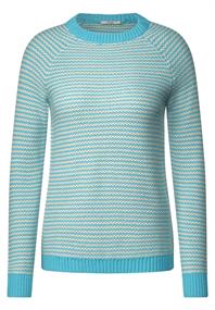 Pullover mit Struktur aquatic blue