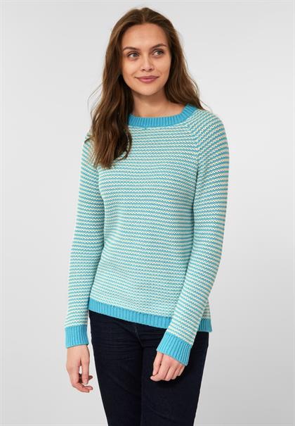 Pullover mit Struktur aquatic blue