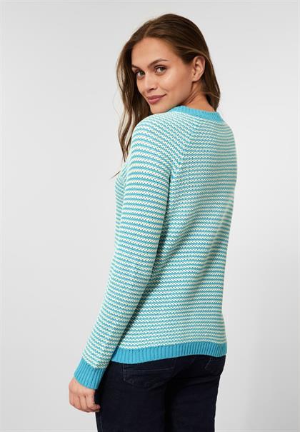 Pullover mit Struktur aquatic blue