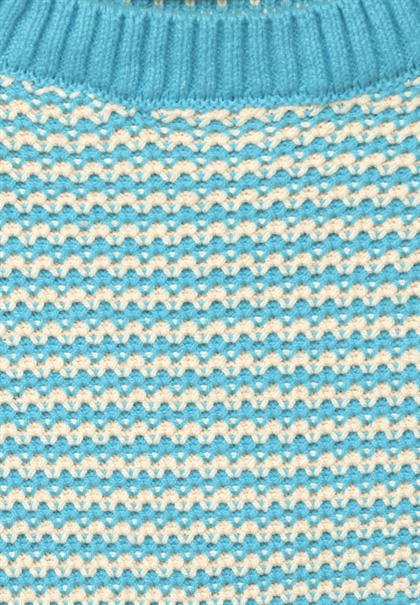 Pullover mit Struktur aquatic blue