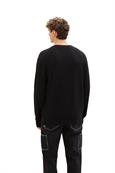 Pullover mit Struktur black