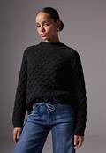 Pullover mit Struktur black