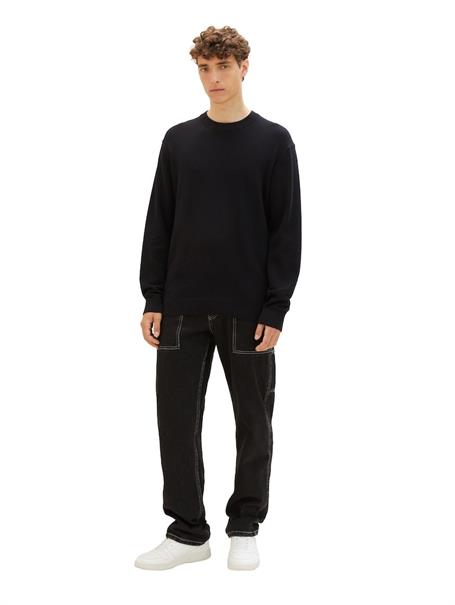 Pullover mit Struktur black