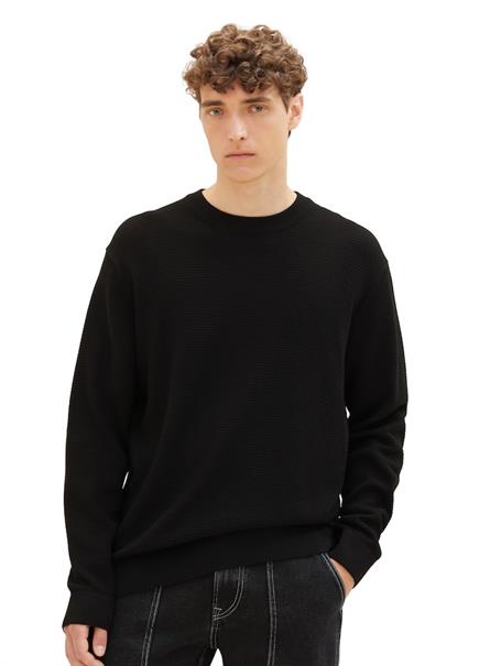 Pullover mit Struktur black