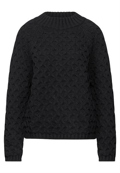 Pullover mit Struktur black