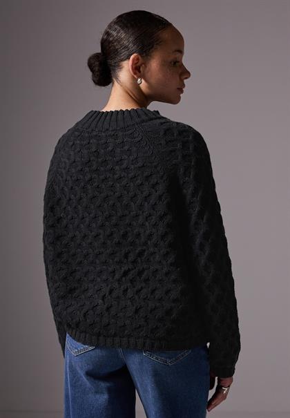 Pullover mit Struktur black