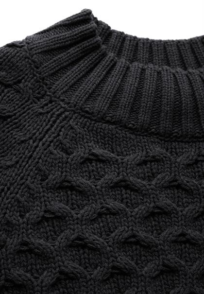 Pullover mit Struktur black