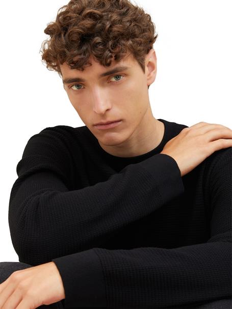 Pullover mit Struktur black