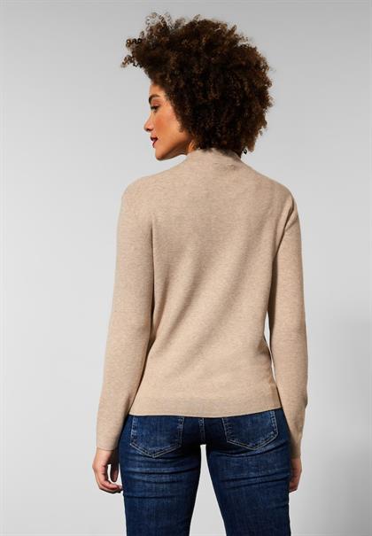 Pullover mit Struktur buff sand melange