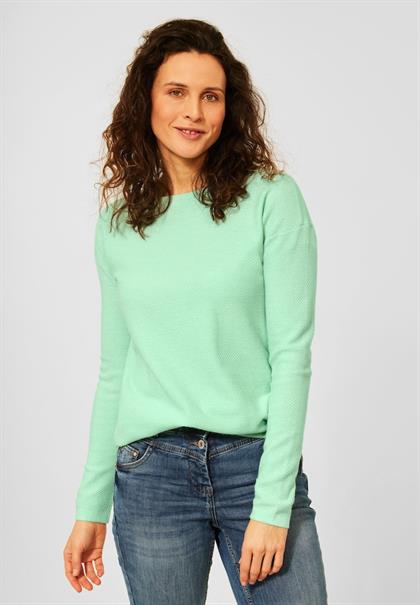 Pullover mit Struktur fun green melange