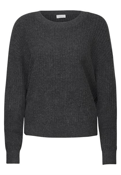 Pullover mit Struktur gravel grey mel.