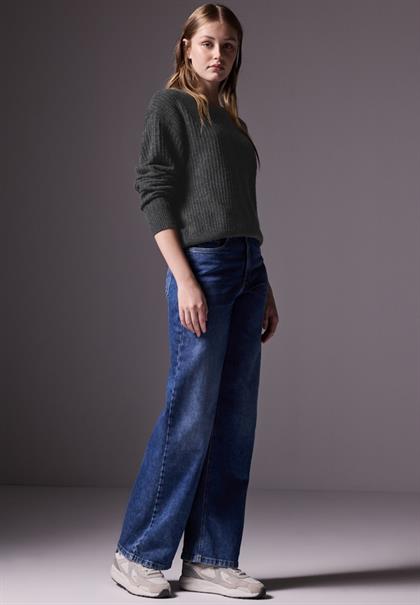 Pullover mit Struktur gravel grey mel.