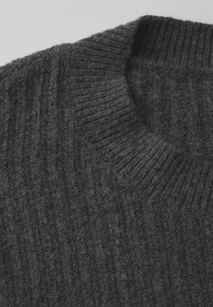 Pullover mit Struktur gravel grey mel.