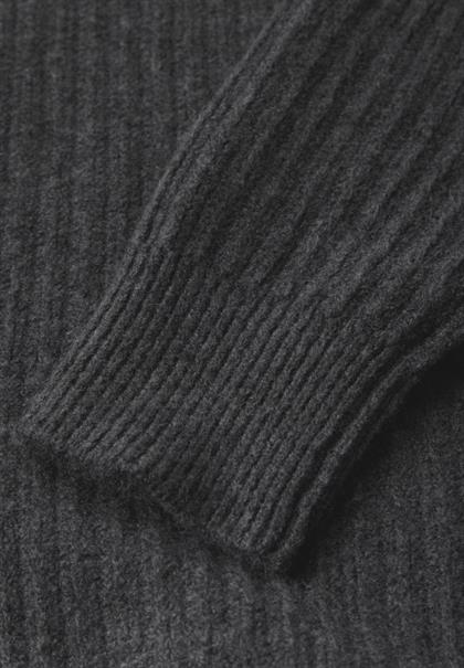 Pullover mit Struktur gravel grey mel.
