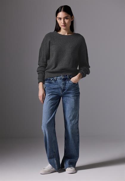 Pullover mit Struktur gravel grey mel.