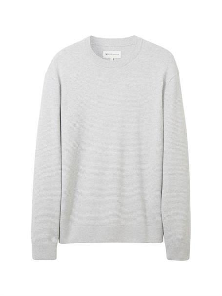 Pullover mit Struktur light stone grey melange