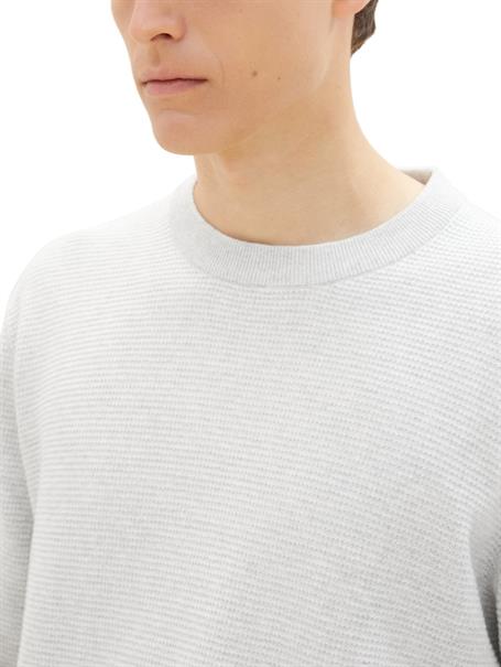 Pullover mit Struktur light stone grey melange