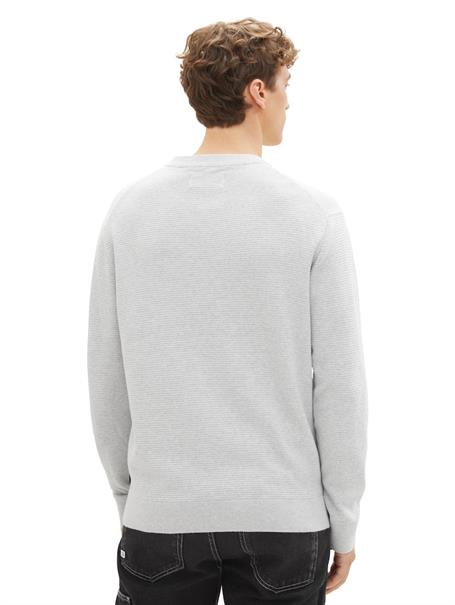 Pullover mit Struktur light stone grey melange