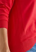 Pullover mit Strukturdetail fiery red