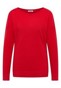 Pullover mit Strukturdetail fiery red