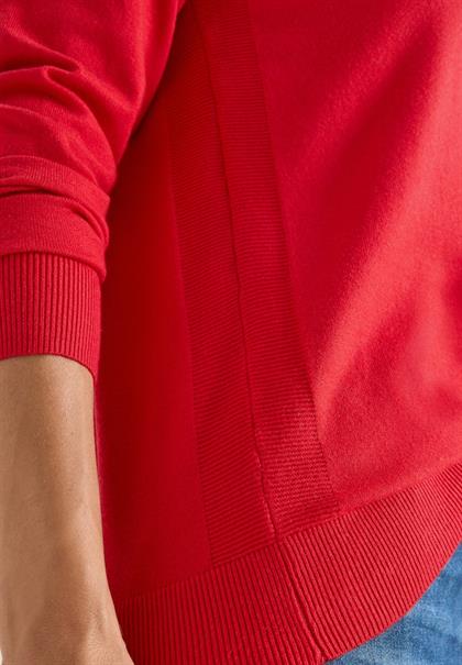 Pullover mit Strukturdetail fiery red