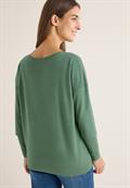Pullover mit Strukturdetail highland green melange