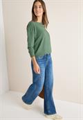 Pullover mit Strukturdetail highland green melange
