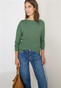 Pullover mit Strukturdetail highland green melange