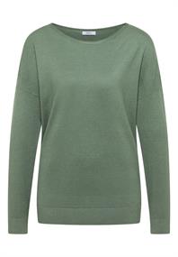 Pullover mit Strukturdetail highland green melange