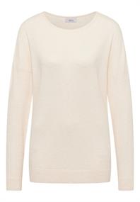 Pullover mit Strukturdetail oat milk beige melange