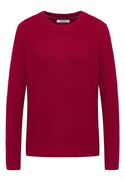 Pullover mit Strukturdetails beaujolais red