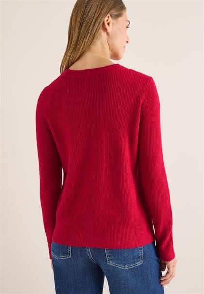 Pullover mit Strukturdetails beaujolais red