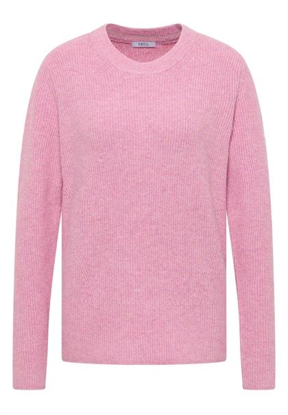 Pullover mit Strukturdetails dark blossom melange