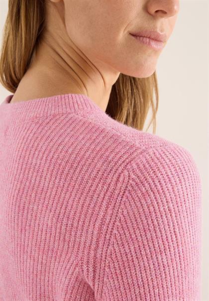 Pullover mit Strukturdetails dark blossom melange