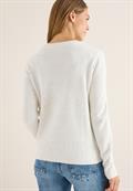 Pullover mit Strukturdetails eggshell melange