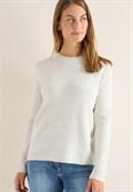 Pullover mit Strukturdetails eggshell melange