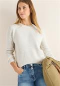 Pullover mit Strukturdetails eggshell melange