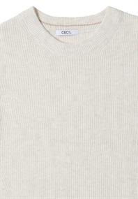 Pullover mit Strukturdetails eggshell melange
