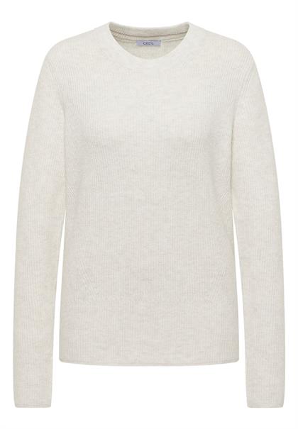 Pullover mit Strukturdetails eggshell melange
